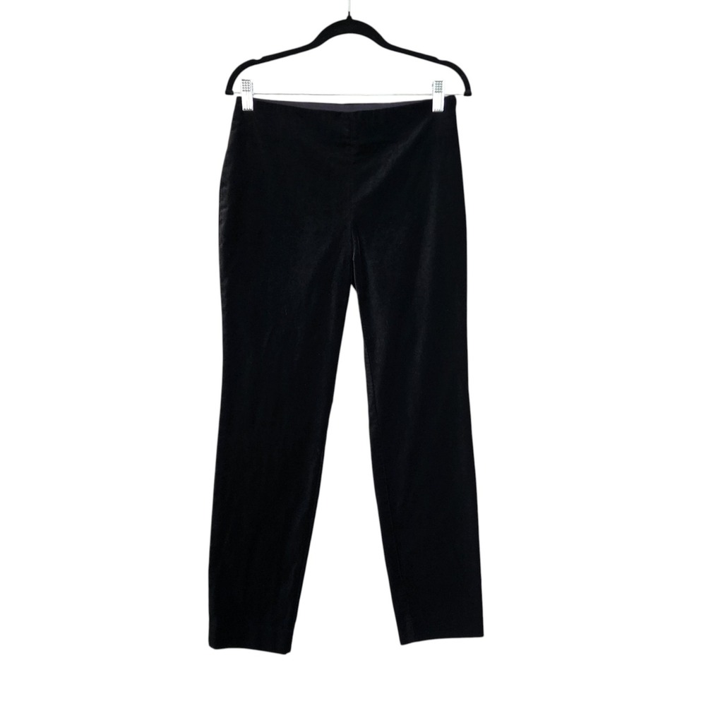 Lauren Ralph Lauren Womens Velvet Pull On Side Zip Ankle‎ Pants Size 4 Black